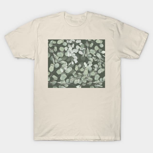 Nature Green Garden, Exotic Plants, Botanical Foliage Leaves Pattern T-Shirt by DMRStudio